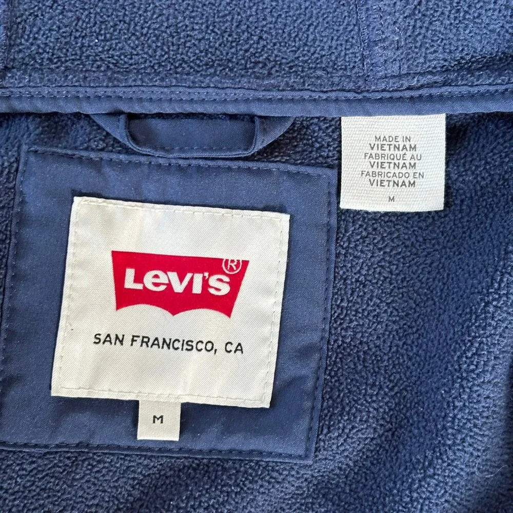 Levi's Salida Soft Shell Hoodie Jacket Sz M Blue‎ Casual Normcore Breathable